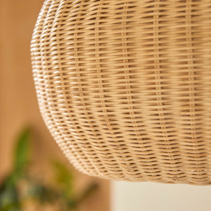 Suspension rotin boule design vintage