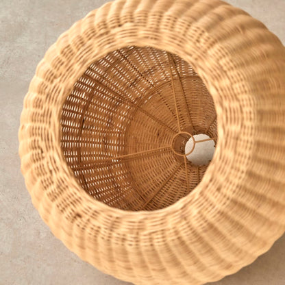 Suspension rotin boule design vintage