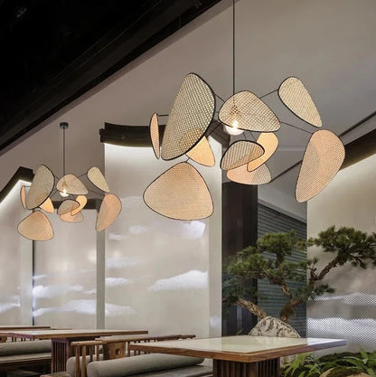 Suspension rotin cannage aérienne screen vintage