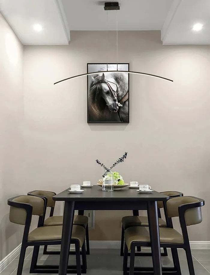 Suspension métal arche design moderne