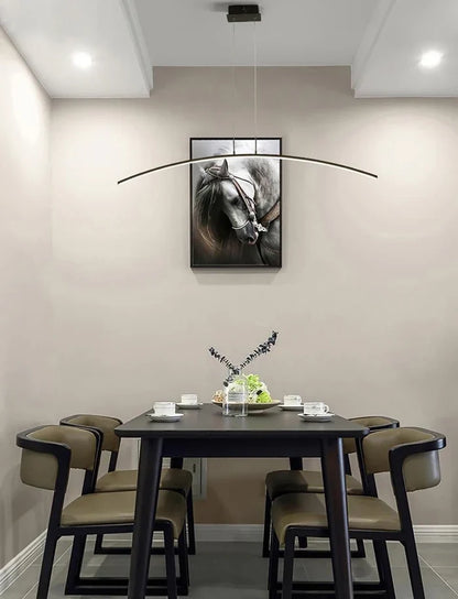 Suspension métal arche design moderne