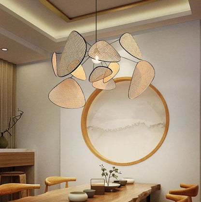 Suspension rotin cannage aérienne screen vintage