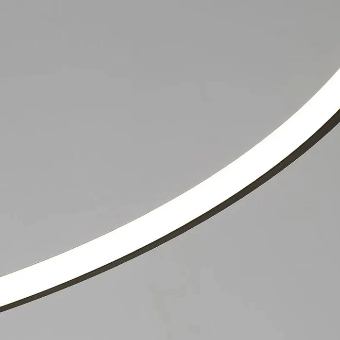 Suspension métal anneau ovale design moderne