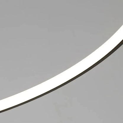 Suspension métal anneau ovale design moderne