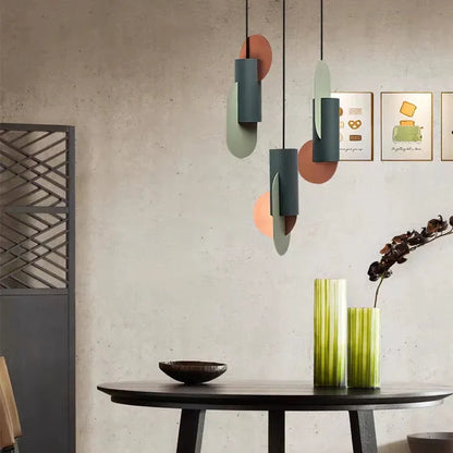 Suspension métal formes géométriques design scandinave