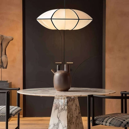 Suspension tissu globe plat design vintage