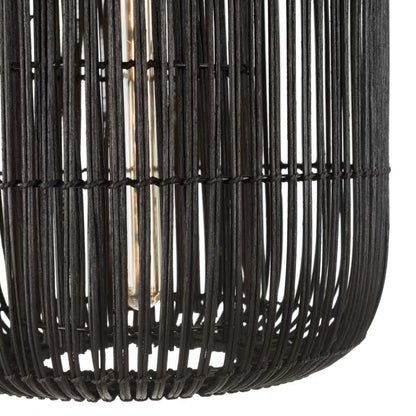 Suspension rotin cylindrique bohème