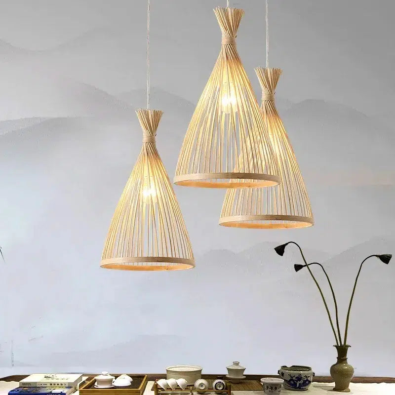 Suspension rotin design tipi moderne