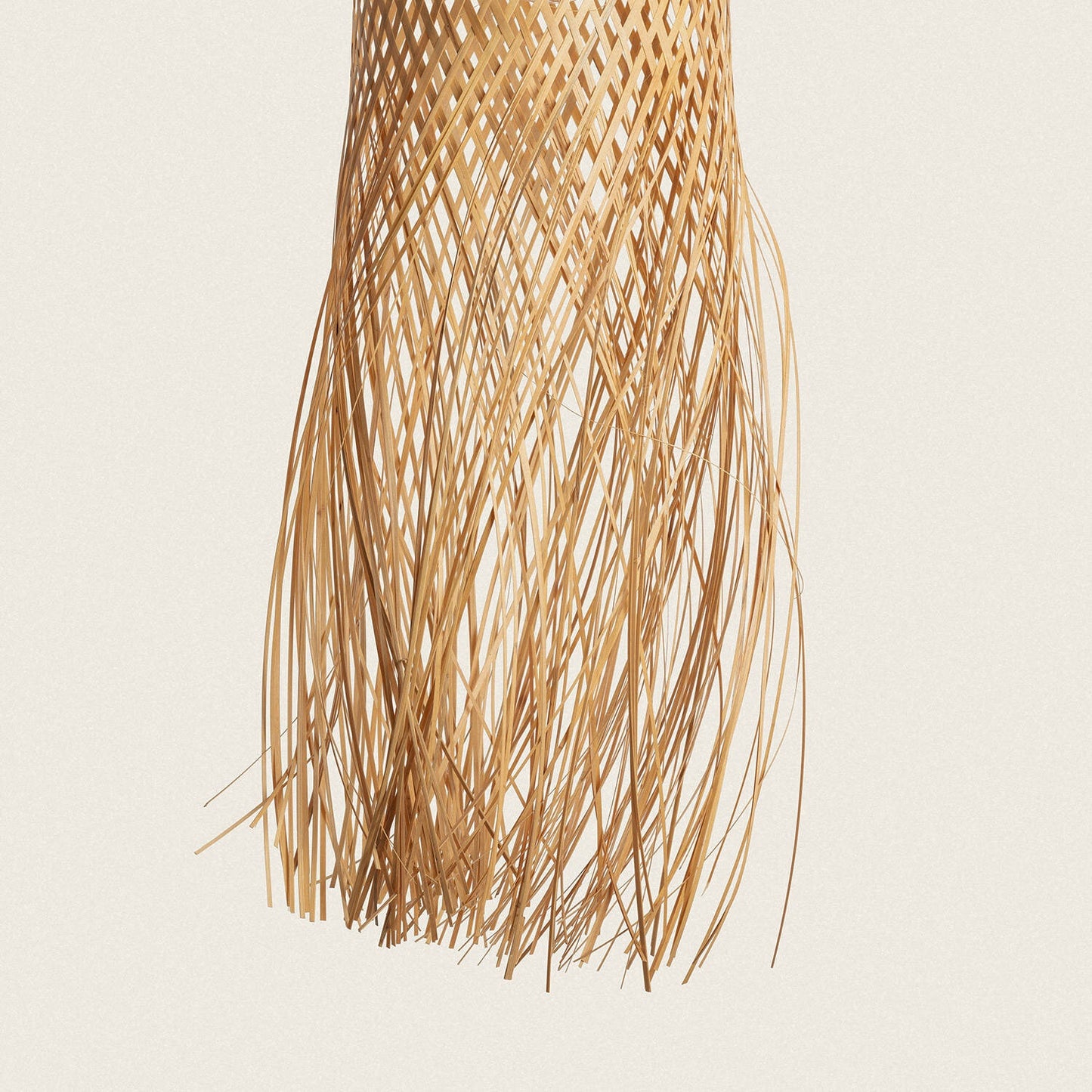 Suspension bambou allongée pendante design vintage