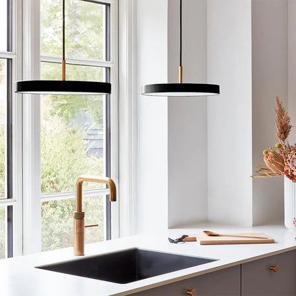 Suspension scandinave plat rond led