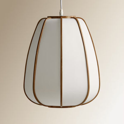 Suspension bambou allongée moderne design japonais