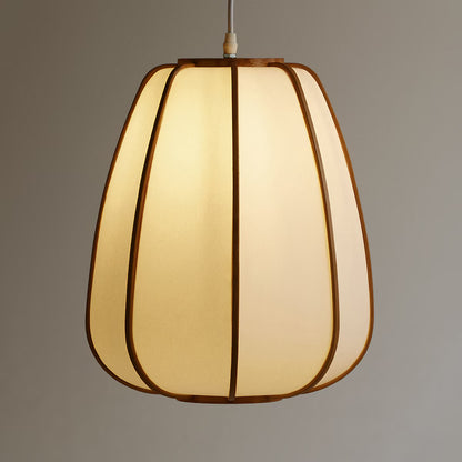 Suspension bambou allongée moderne design japonais